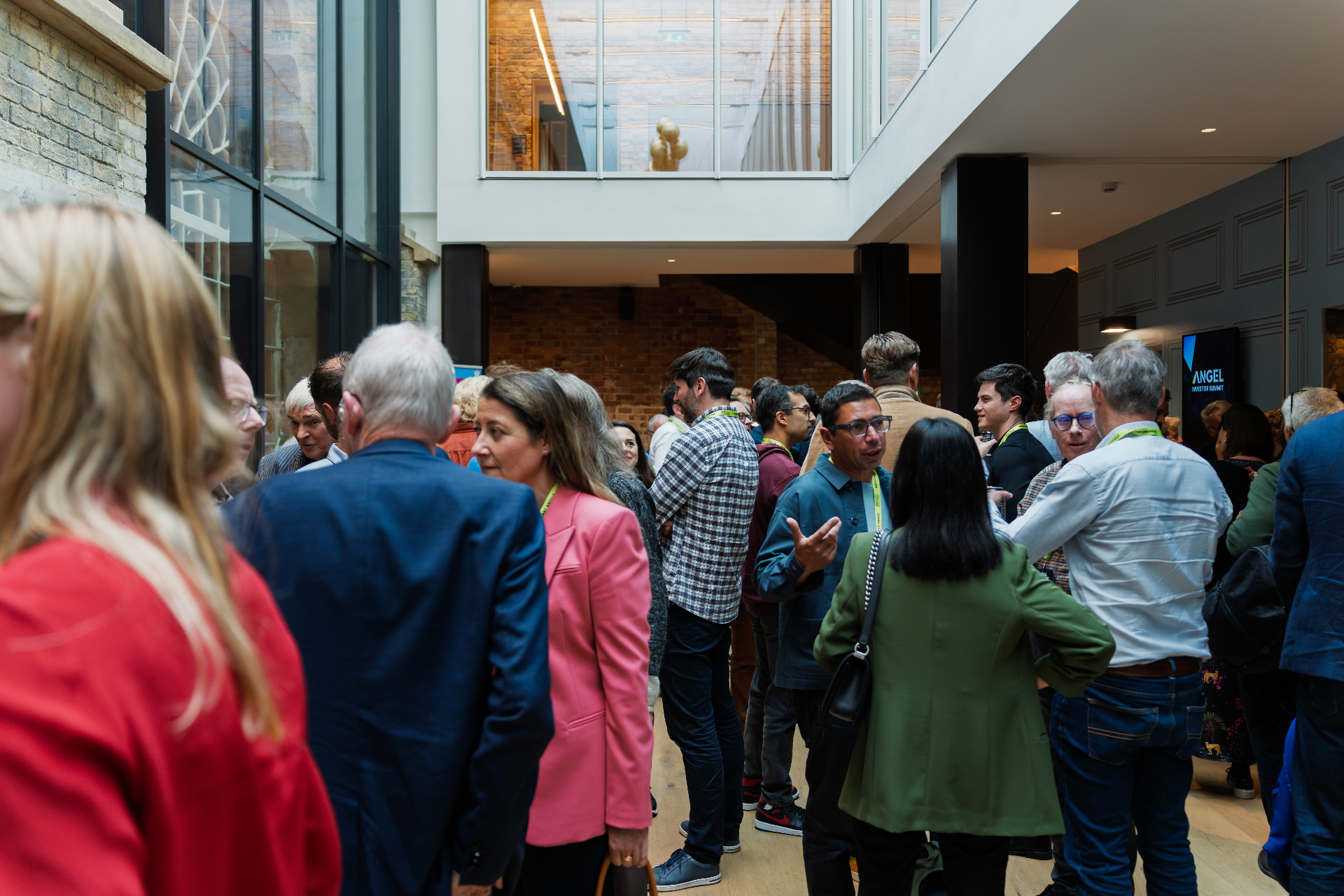 Investors networking between sessions